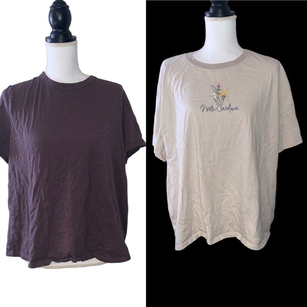2 Women’s Extra Large Shirts state of mind old navy shirt sleeve lot